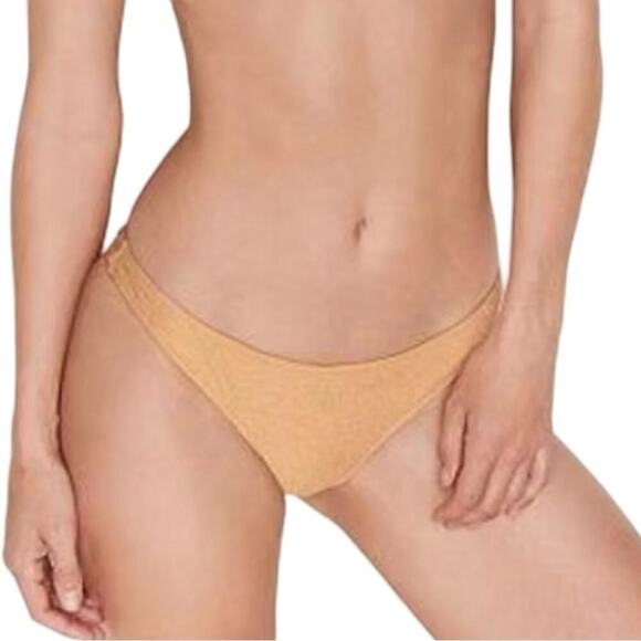 Victoria's Secret GOLD SZ L Bikini Bottoms - Picture 1 of 16